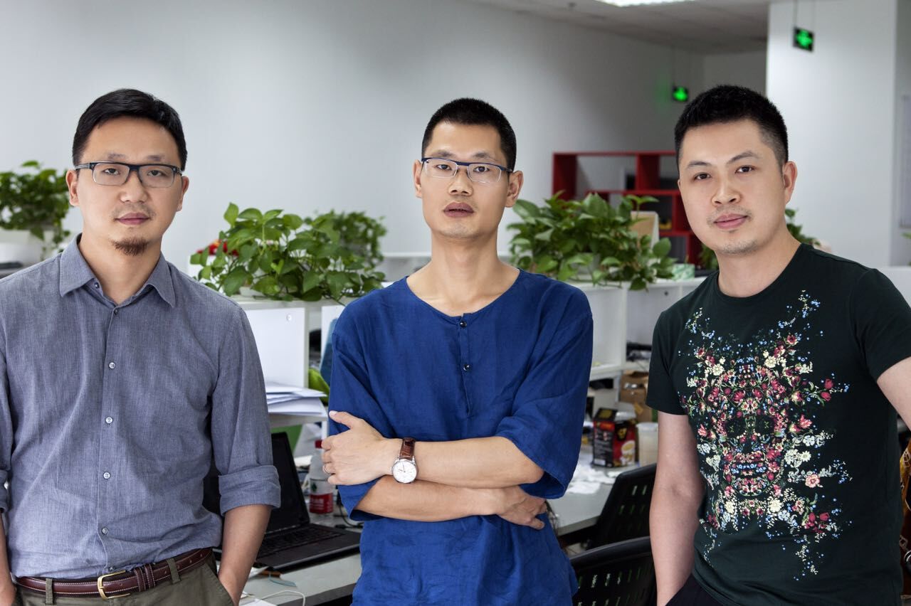 “开干”三位创始人，从左至右：申音、李波、黄兴文