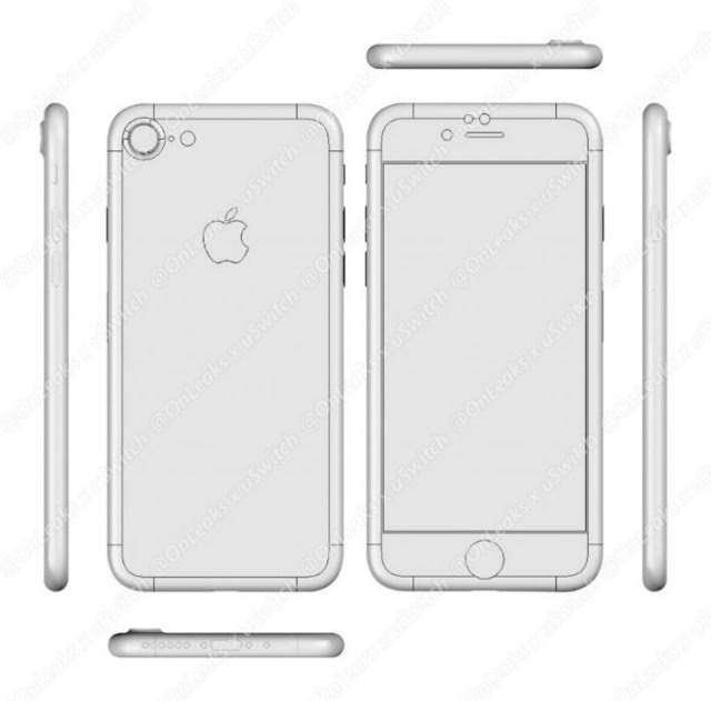 iPhone7渲染图曝光：苹果7取消3.5mm耳机接口