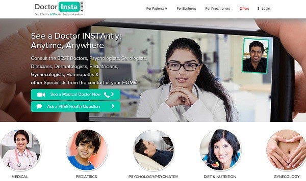 印度远程医疗服务平台Doctor Insta