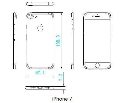 iPhone7设计图曝光：苹果7机身背部的大白条消失+3GB内存